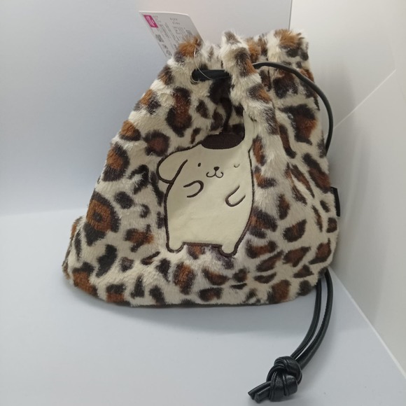 Pompompurin fur drawstring bag - Picture 2 of 10